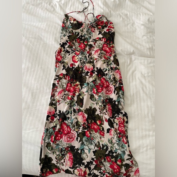 EUC Vici Floral Satin Slipdress Sz L - Picture 6 of 8